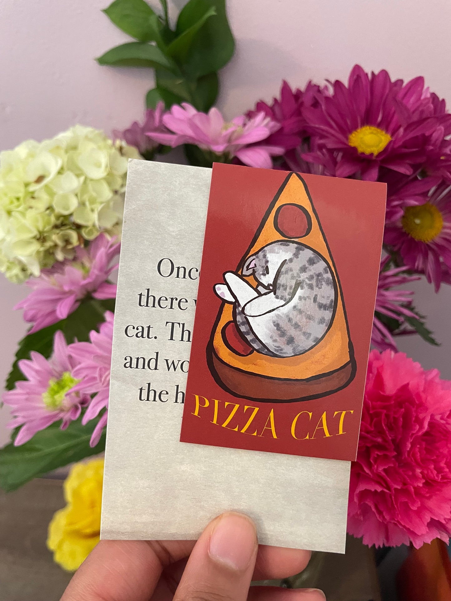 Pizza Cat Magnetic Bookmark