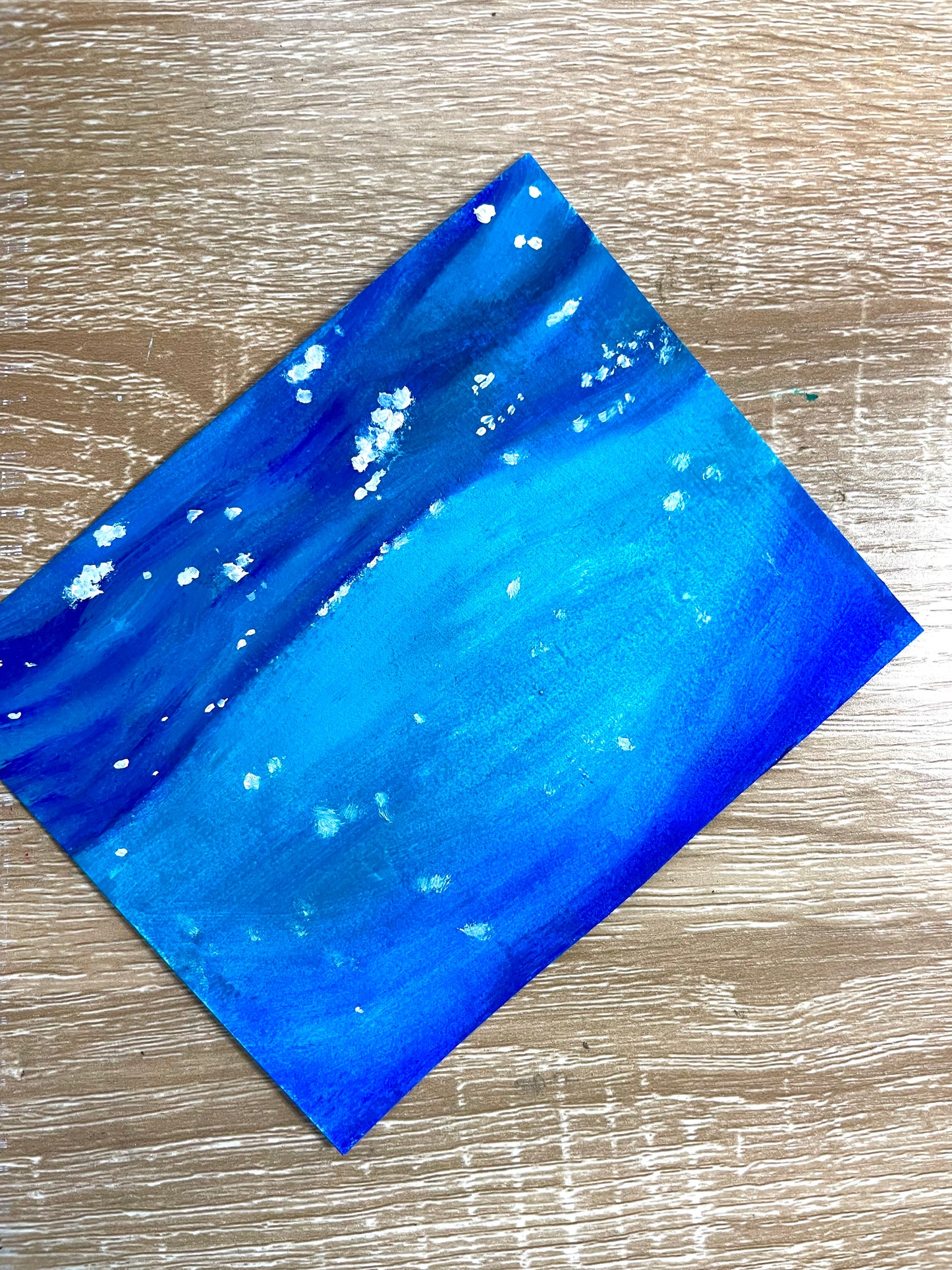 Underwater Oil Painting on paper