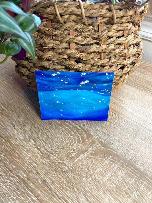 Underwater Oil Painting on paper