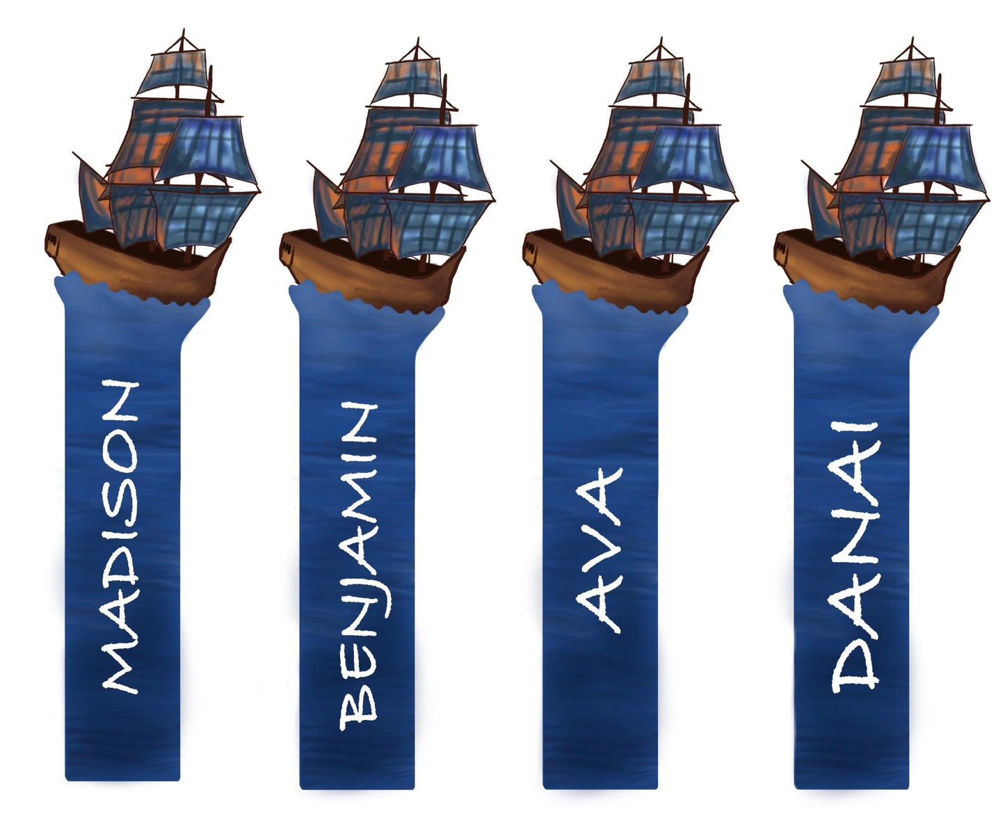 Pirate Ship Bookmark | Adventure book accessory