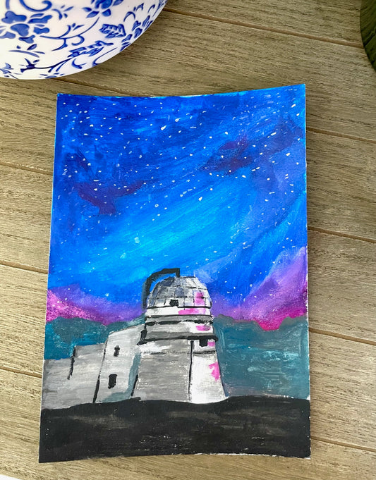 Nighttime Observatory Painting