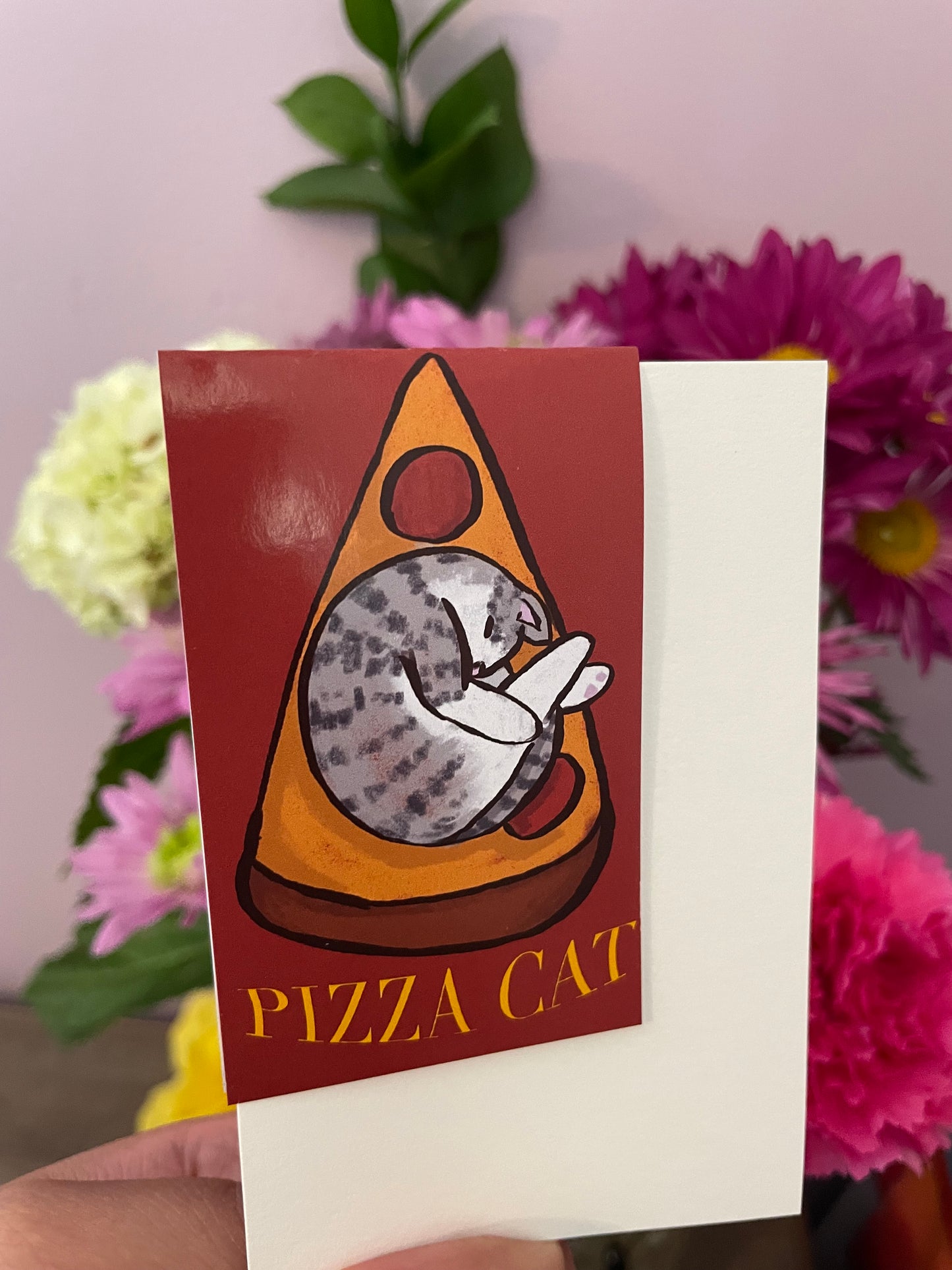 Pizza Cat Magnetic Bookmark