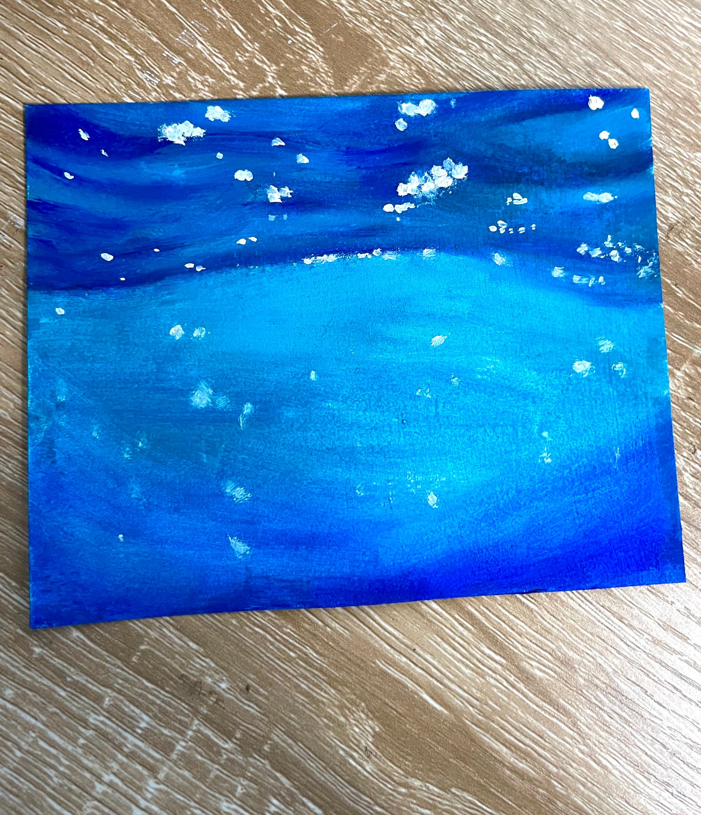 Underwater Oil Painting on paper