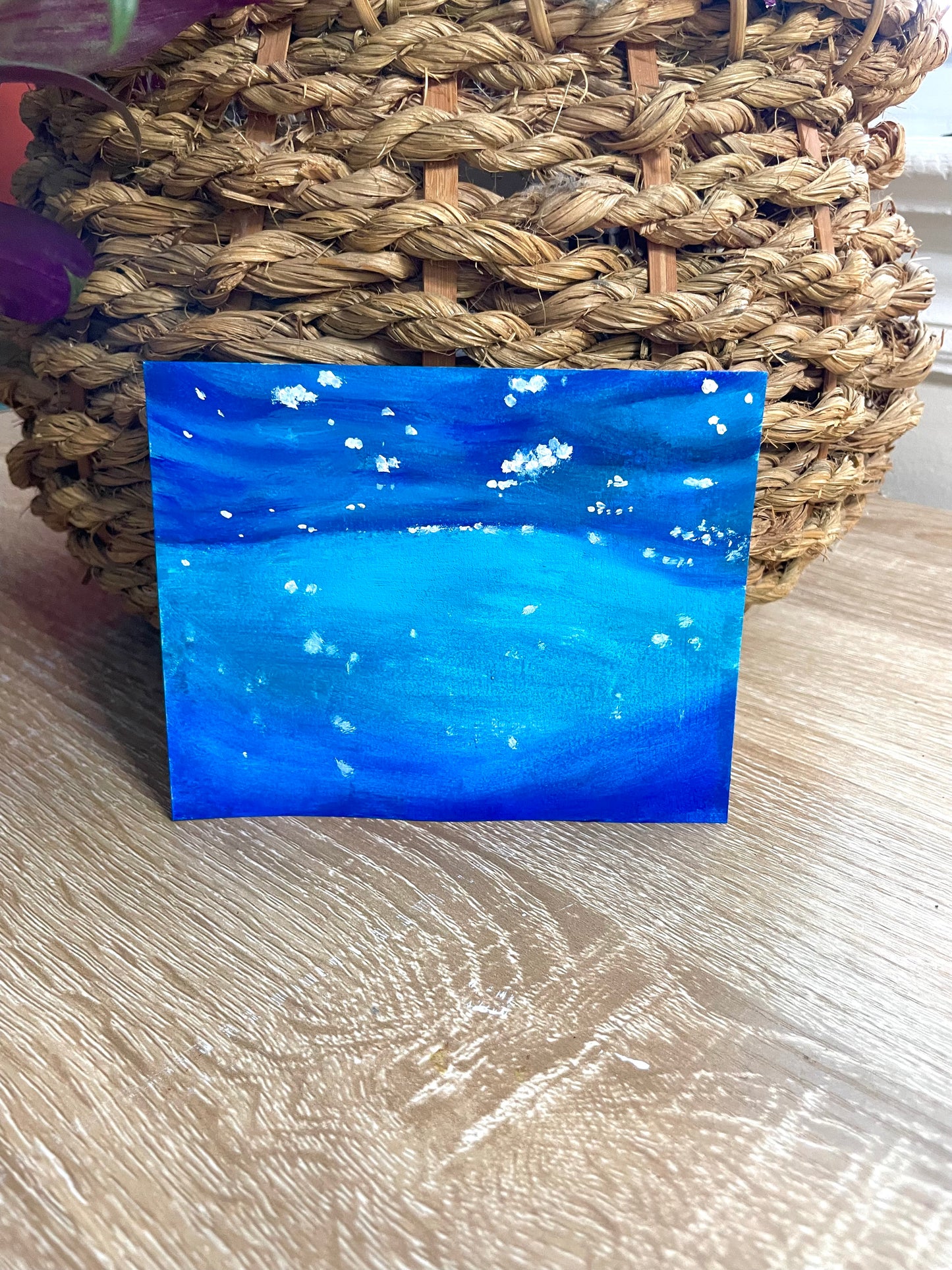 Underwater Oil Painting on paper