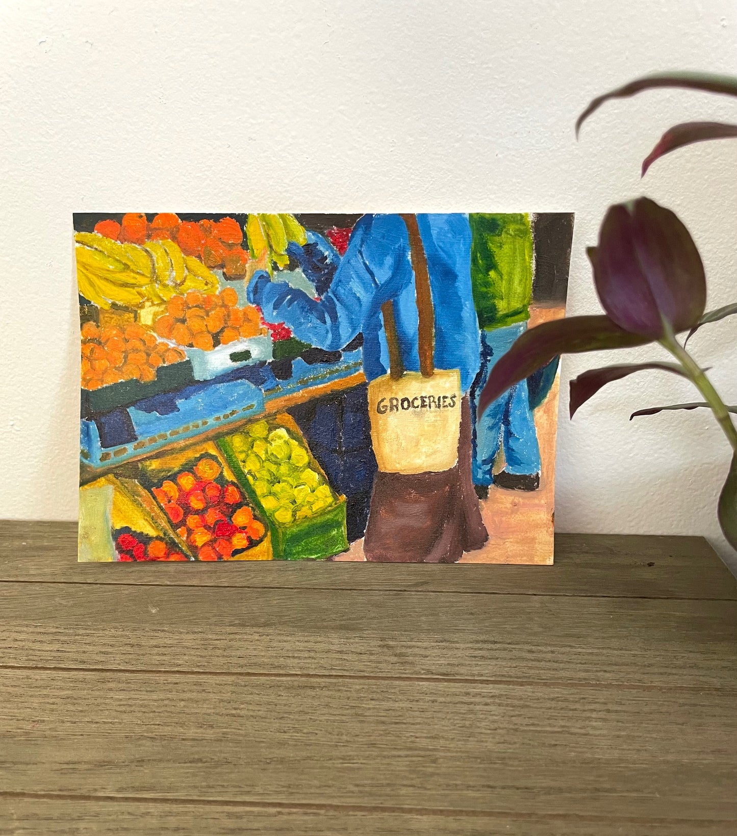 Farmers Market Oil Painting