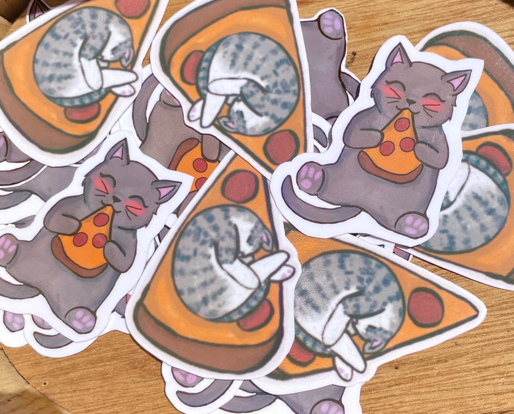 Cat Sticker Pack | 2 Pizza Cats