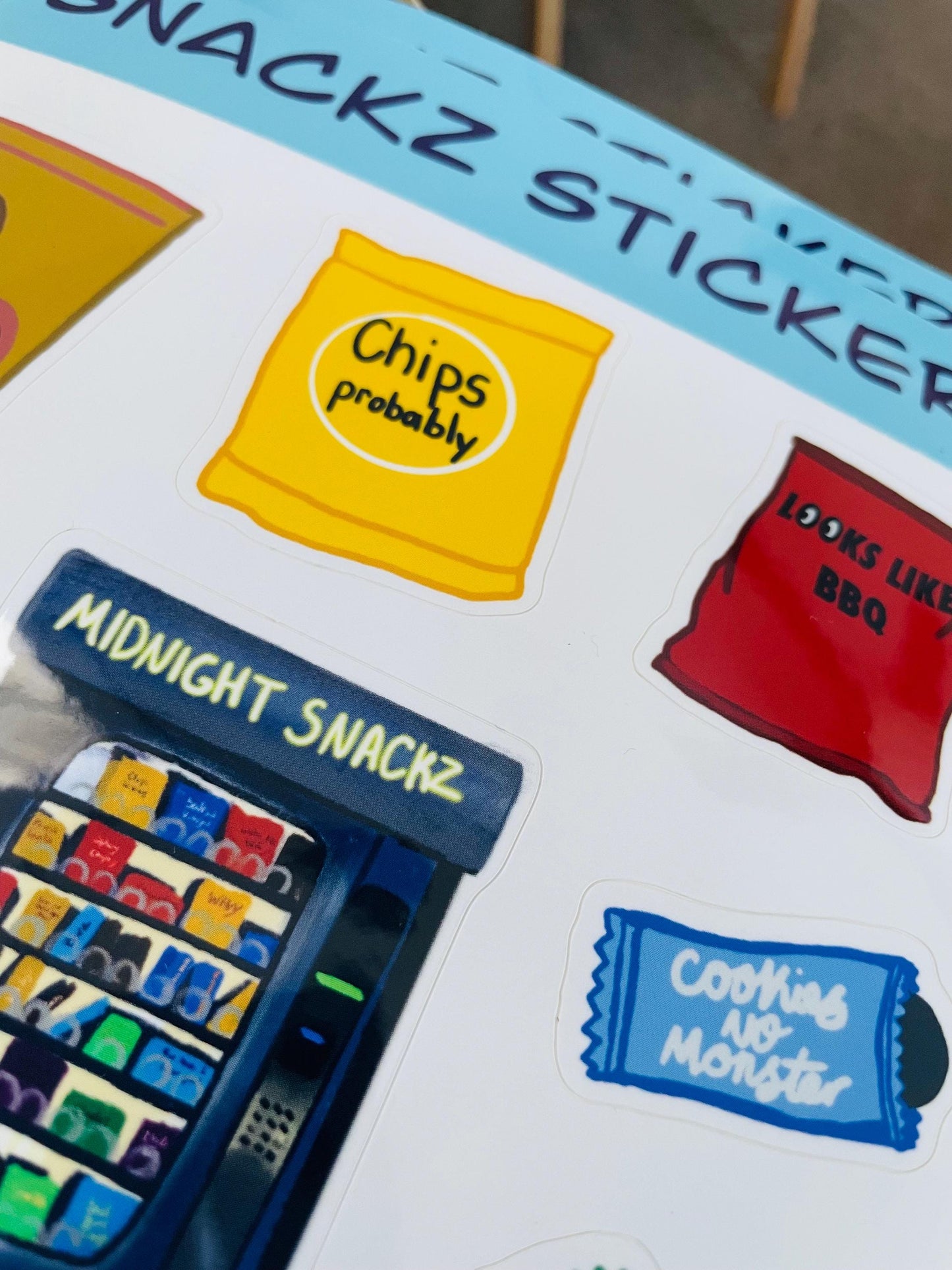 Cute and Colorful Snacks Sticker Sheet