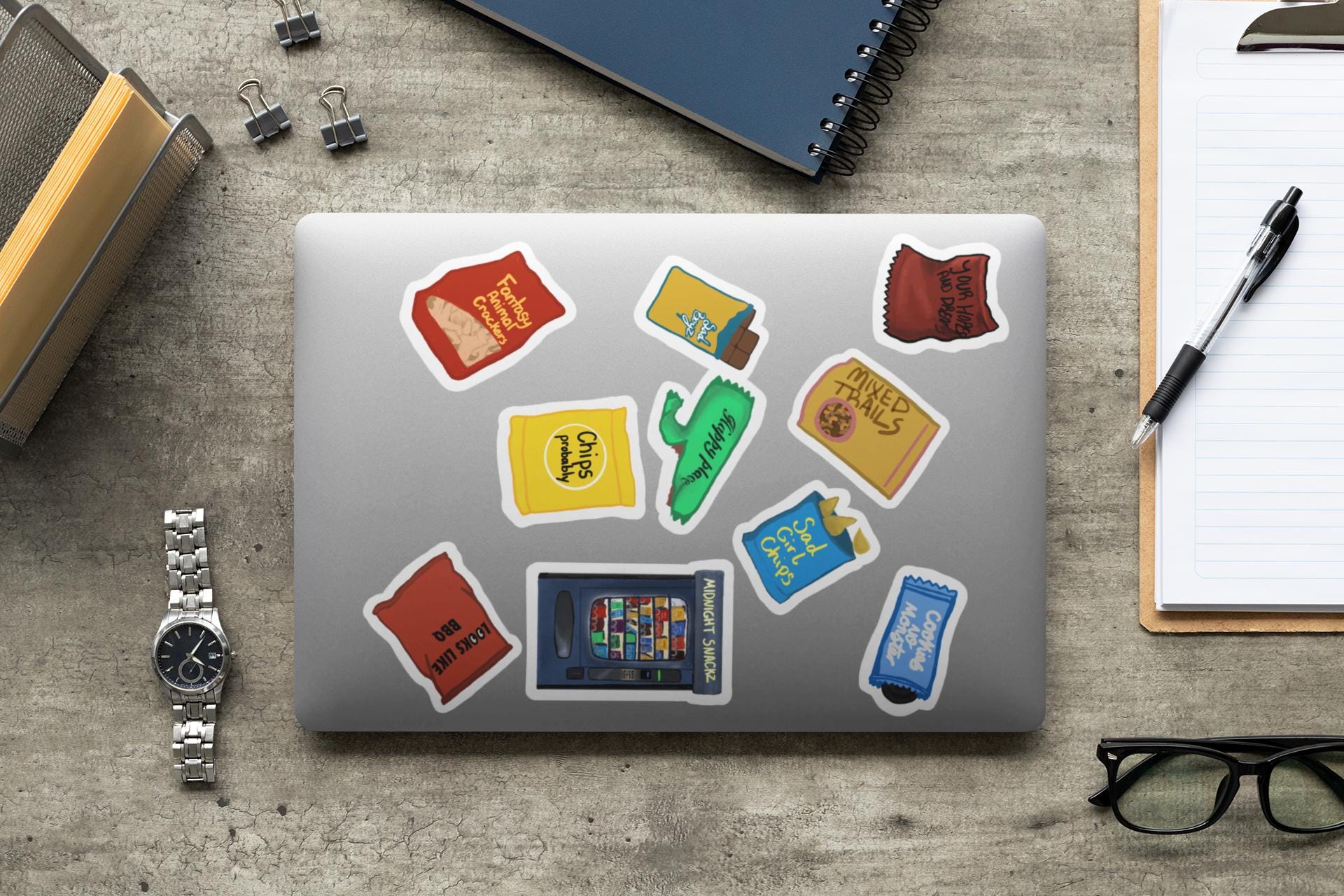 Cute and Colorful Snacks Sticker Sheet