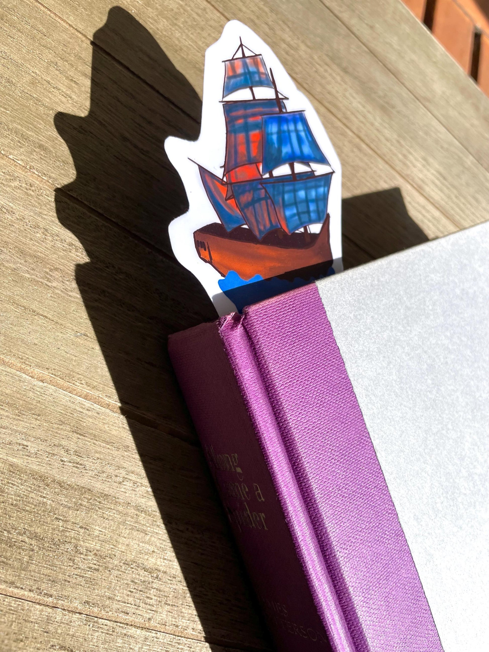 Pirate Ship Bookmark | Adventure book accessory