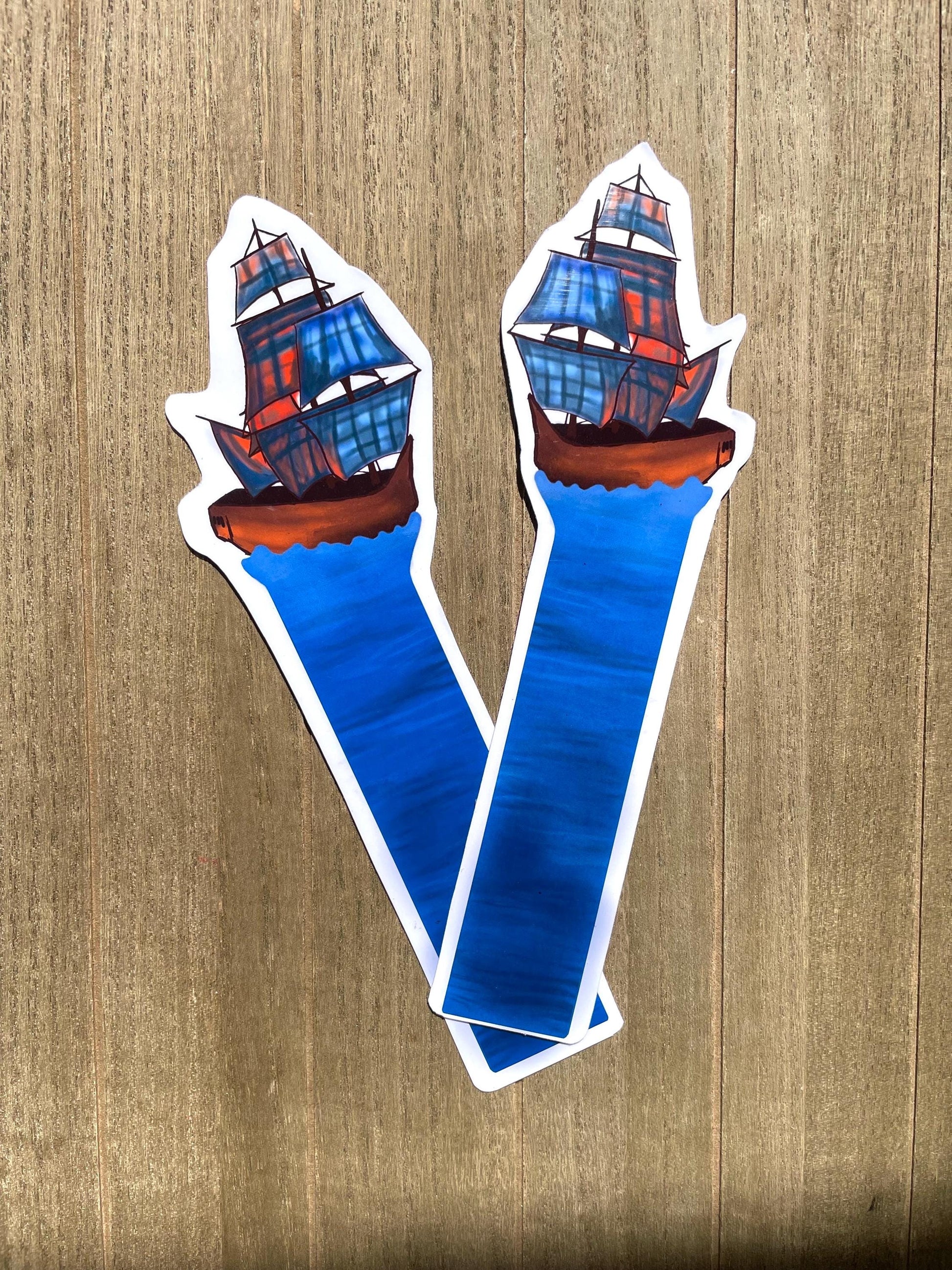 Pirate Ship Bookmark | Adventure book accessory