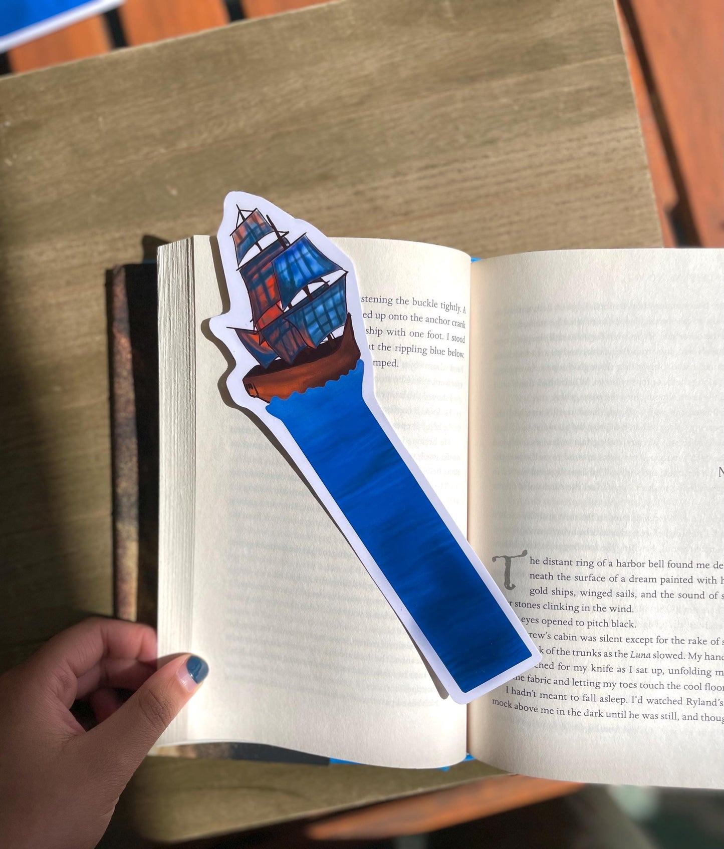 Pirate Ship Bookmark | Adventure book accessory