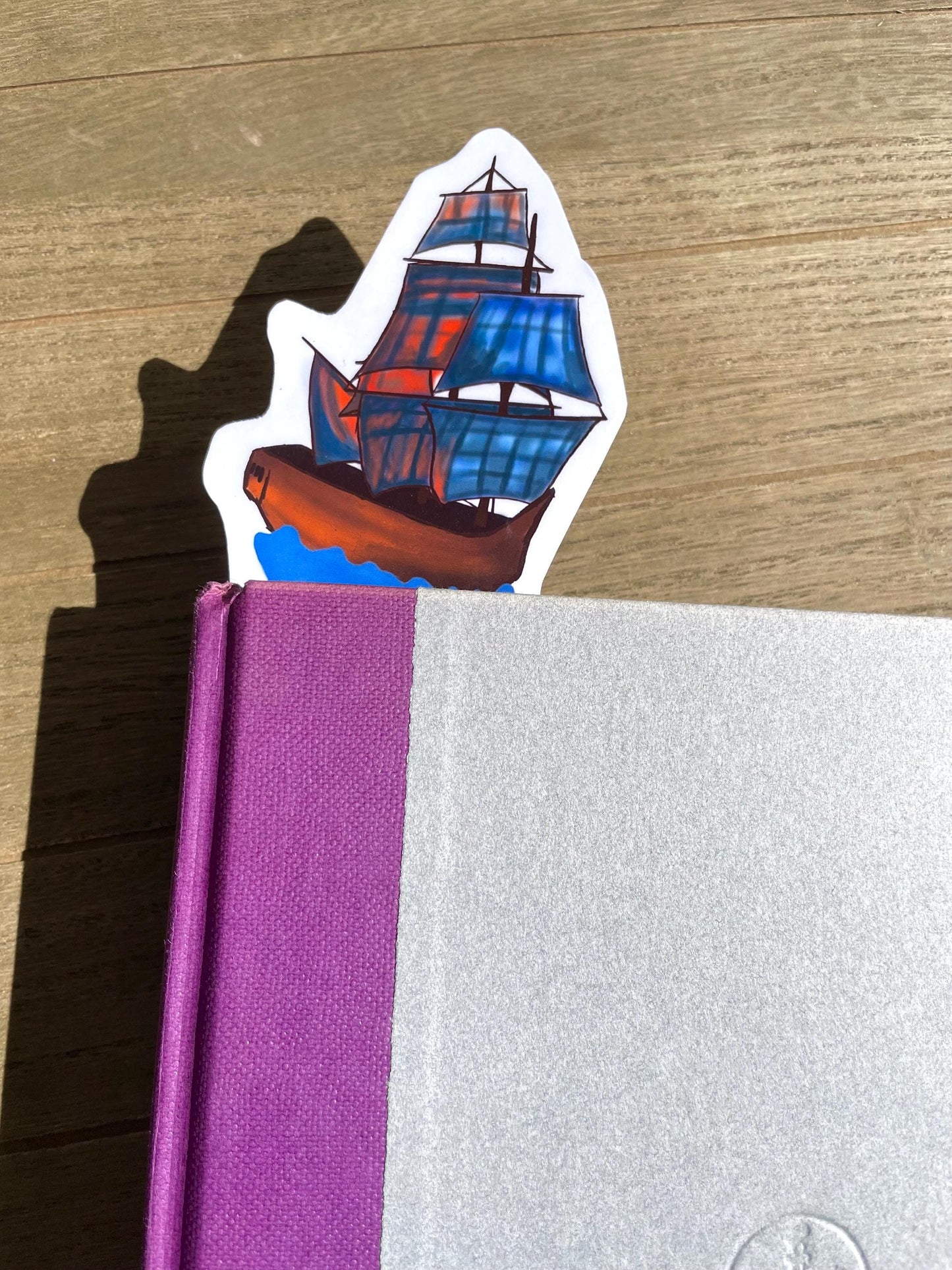 Pirate Ship Bookmark | Adventure book accessory