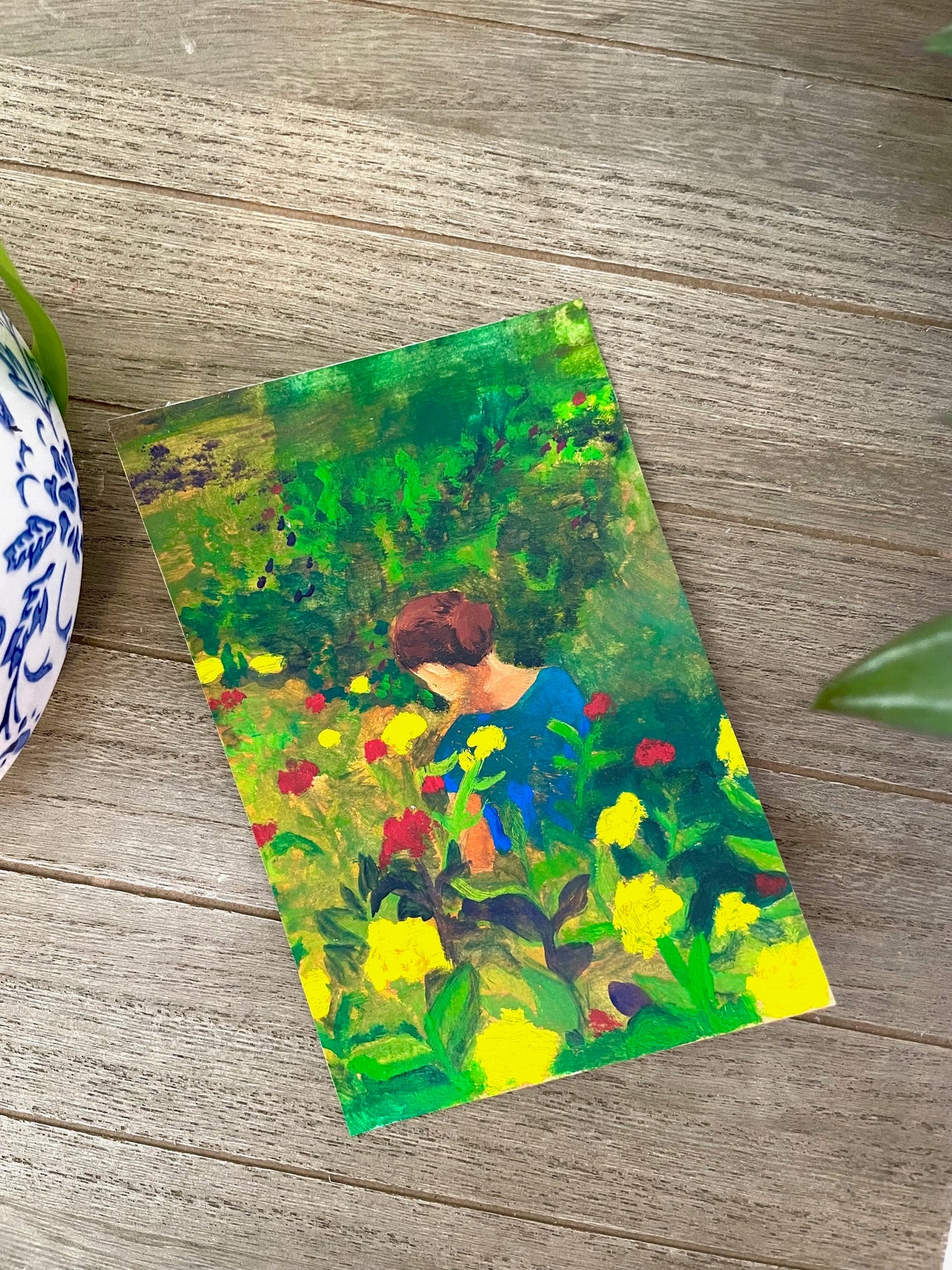 In the Flower Field Painting